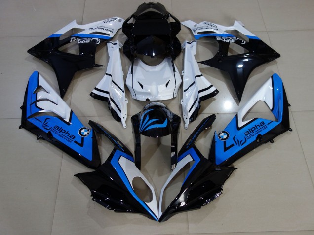 Alien Blue and White 2009-2014 BMW S1000RR Motorcycle Fairing