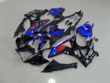 Alien Blue and White 2009-2014 BMW S1000RR Motorcycle Fairing