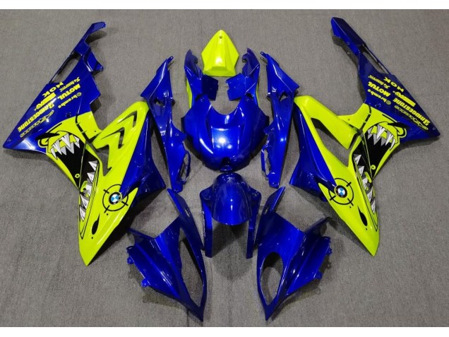 Alien Blue and White 2009-2014 BMW S1000RR Motorcycle Fairing