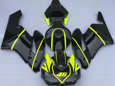 All Black and High Viz 46 2004-2005 Honda CBR1000RR Motorcycle Fairing