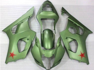 Army Green 2003-2004 Suzuki GSXR 1000 Motorcycle Fairing