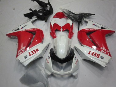 Beet Red and White 2008-2012 Kawasaki Ninja 250 Motorcycle Fairing