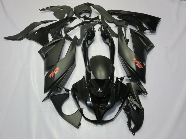 Black 2009-2012 Kawasaki ZX6R Motorcycle Fairing