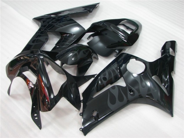 Black Flame 2003-2004 Kawasaki ZX6R Motorcycle Fairing