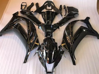 Black and Gold 2016-2019 Kawasaki ZX10R Motorcycle Fairing