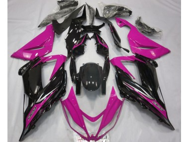 Black and Pink 2013-2018 Kawasaki ZX6R Motorcycle Fairing