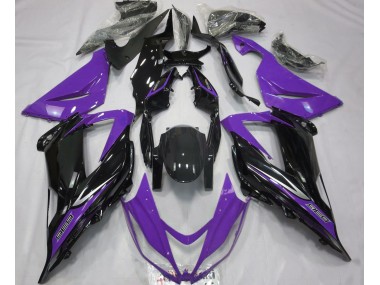 Black and Purple 2013-2018 Kawasaki ZX6R Motorcycle Fairing