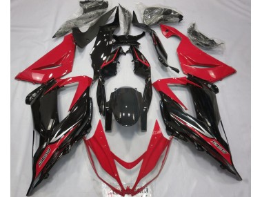 Black and Red 2013-2018 Kawasaki ZX6R Motorcycle Fairing