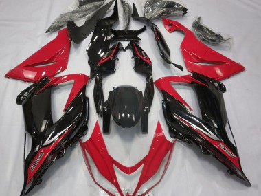 Black and Red 2013-2018 Kawasaki ZX6R Motorcycle Fairing