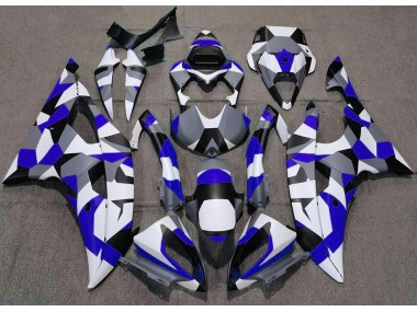 Blue Camo Plain 2008-2016 Yamaha R6 Motorcycle Fairing