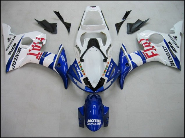 Blue Fiat 2005 Yamaha R6 Motorcycle Fairing