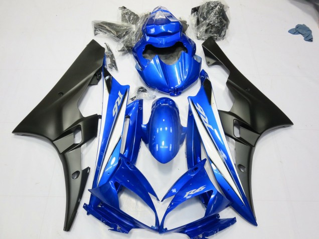 Blue Matte Black 2006-2007 Yamaha R6 Motorcycle Fairing