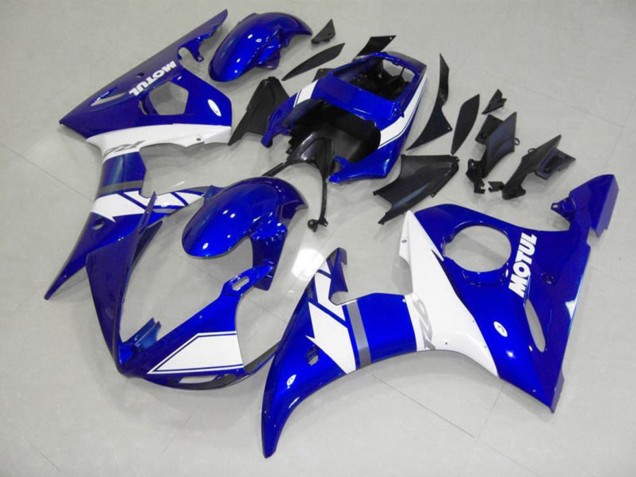 Blue Motul 2005 Yamaha R6 Motorcycle Fairing