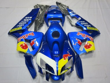 Blue RedBull Style 2005-2006 Honda CBR600RR Motorcycle Fairing