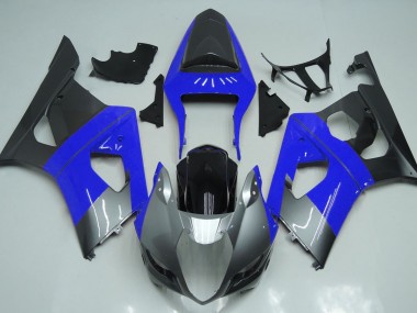 Blue Silver and Black 2003-2004 Suzuki GSXR 1000 Motorcycle Fairing