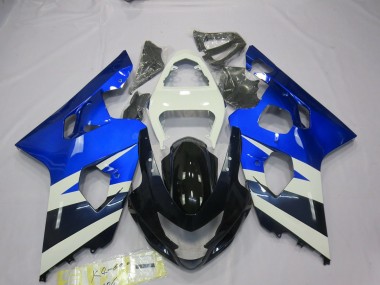 Blue White 2004-2005 Suzuki GSXR 600-750 Motorcycle Fairing