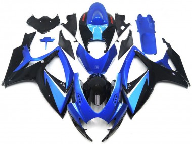 Blue and Black Special 2006-2007 Suzuki GSXR 600-750 Motorcycle Fairing