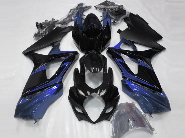 Blue and Gloss Black 2007-2008 Suzuki GSXR 1000 Motorcycle Fairing