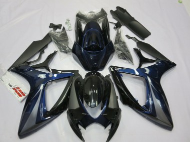 Blue and Grey 2006-2007 Suzuki GSXR 600-750 Motorcycle Fairing