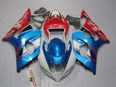 Blue and Red 2003-2004 Suzuki GSXR 1000 Motorcycle Fairing