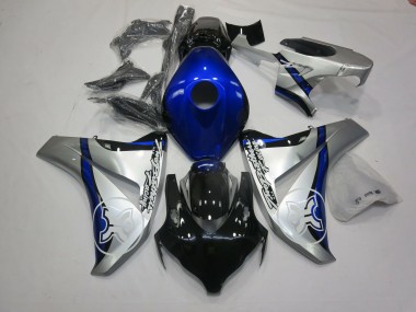 Blue and Silver TBR 2006-2007 Honda CBR1000RR Motorcycle Fairing