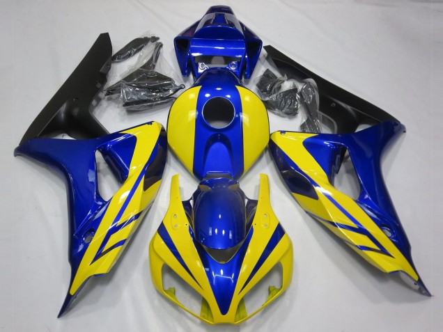 Blue and Yellow 2006-2007 Honda CBR1000RR Motorcycle Fairing