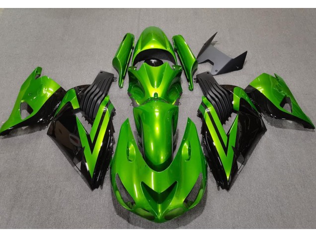 Bright Green & Black 2006-2011 Kawasaki ZX14R Motorcycle Fairing