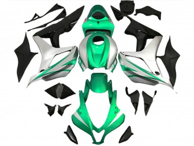 Bright Green and Silver OEM Style 2007-2008 Honda CBR600RR Motorcycle Fairing