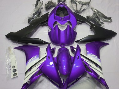 Bright Purple & White 2004-2006 Yamaha R1 Motorcycle Fairing