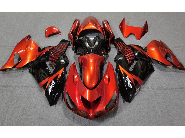 Burnt Orange Black 2006-2011 Kawasaki ZX14R Motorcycle Fairing