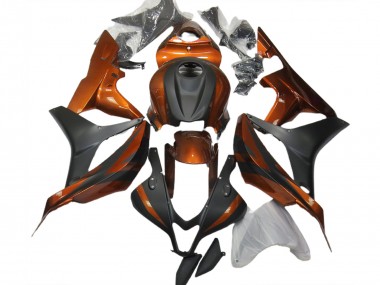 Burnt Orange and Matte Black 2007-2008 Honda CBR600RR Motorcycle Fairing