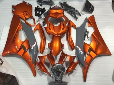 Burnt Orange and Nardo 2006-2007 Yamaha R6 Motorcycle Fairing