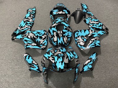 Camo & LIGHT CYAN 2005-2006 Honda CBR600RR Motorcycle Fairing