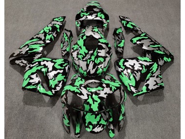 Camo & LIGHT GREEN 2005-2006 Honda CBR600RR Motorcycle Fairing