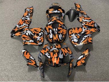 Camo & ORANGE 2005-2006 Honda CBR600RR Motorcycle Fairing