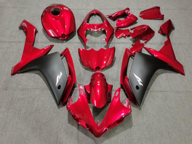 Candy Red & Black 2007-2008 Yamaha R1 Motorcycle Fairing