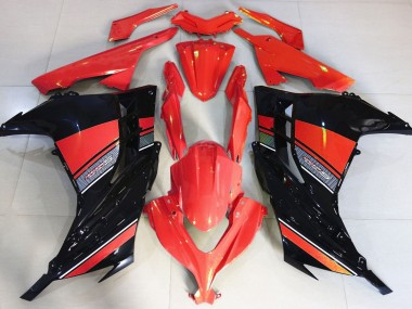 Candy Red and Black 2013-2018 Kawasaki Ninja 300 Motorcycle Fairing