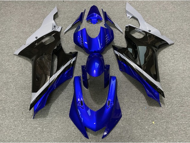 Cement Black and Blue 2017-2021 Yamaha R6 Motorcycle Fairing