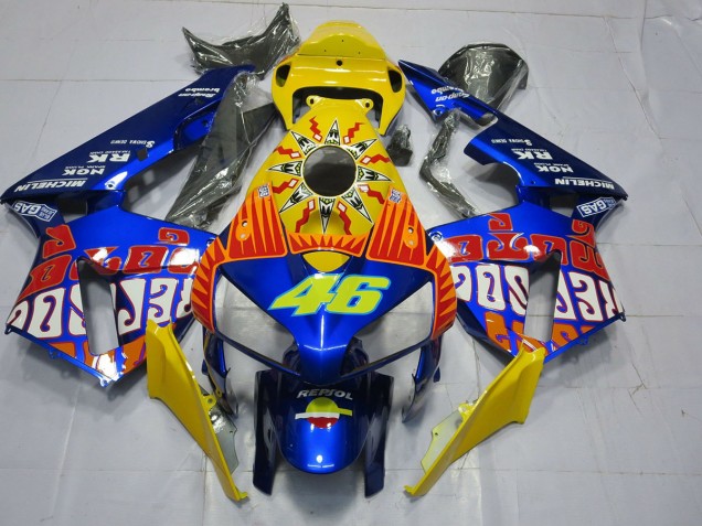 Custom Blue Rossi 2005-2006 Honda CBR600RR Motorcycle Fairing