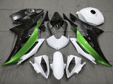 Custom Green Black and White 2008-2016 Yamaha R6 Motorcycle Fairing