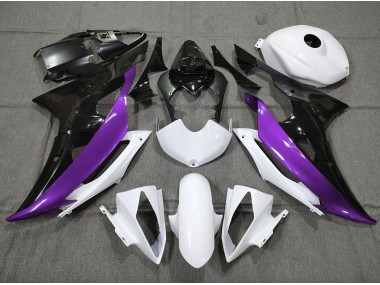 Custom Purple Black and White 2008-2016 Yamaha R6 Motorcycle Fairing