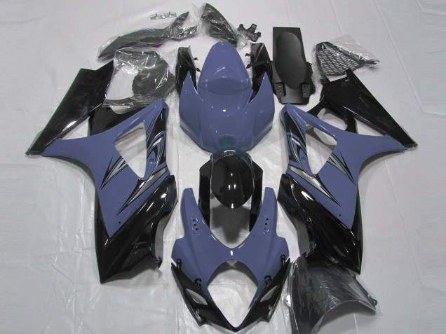 Dark Blue and Black 2007-2008 Suzuki GSXR 1000 Motorcycle Fairing