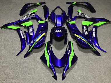 Deep Blue Trickstar 2016-2019 Kawasaki ZX10R Motorcycle Fairing