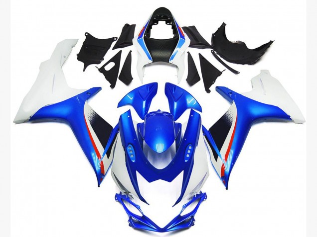 Deep Blue and Gloss White Style 2011-2024 Suzuki GSXR 600-750 Motorcycle Fairing