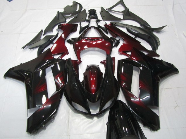 Deep Red 2007-2008 Kawasaki ZX6R Motorcycle Fairing