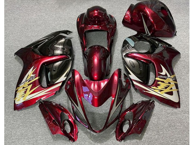 Deep Red & Gold 2008-2020 Suzuki GSXR 1300 Hayabusa Motorcycle Fairing