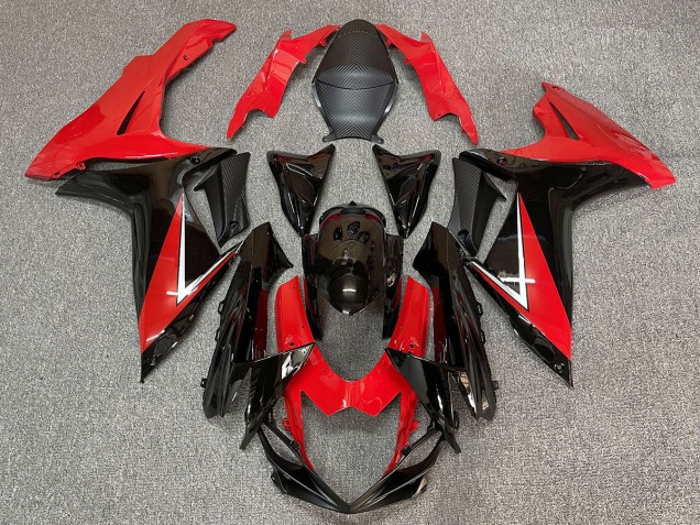 Deep Red and Gloss Black 2011-2024 Suzuki GSXR 600-750 Motorcycle Fairing