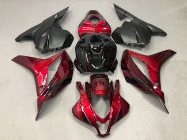 Deep Red with Black 2009-2012 Honda CBR600RR Motorcycle Fairing