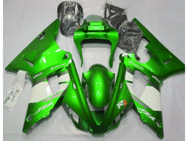 Electric Green & White 2000-2001 Yamaha R1 Motorcycle Fairing