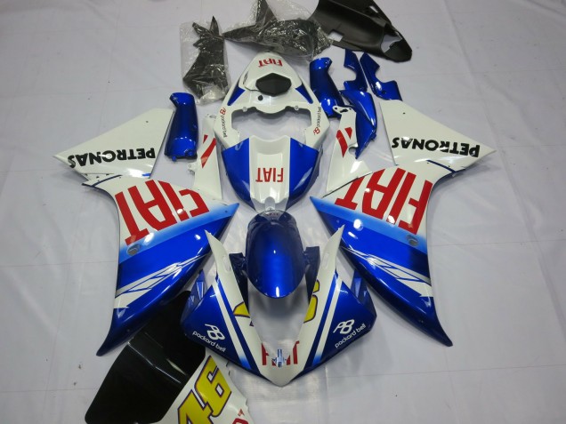 Fiat with Light Blue 2012-2014 Yamaha R1 Motorcycle Fairing